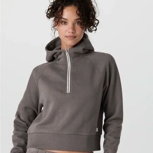 Vuori Restore Chia Women’s Half-Zip Hoodie NWT Brushed Organic Cotton sweatshirt